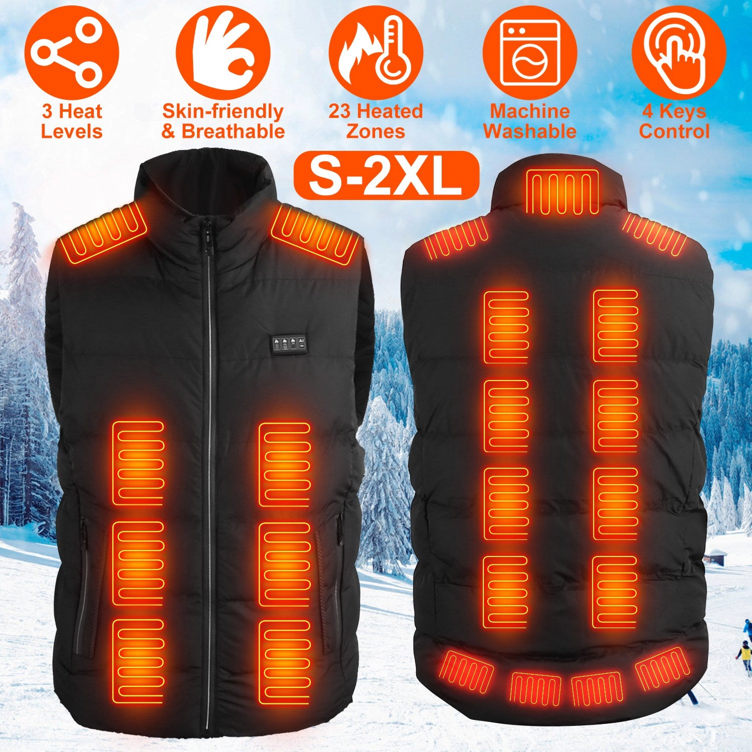 GBruno 23-Zone USB Heated Vest