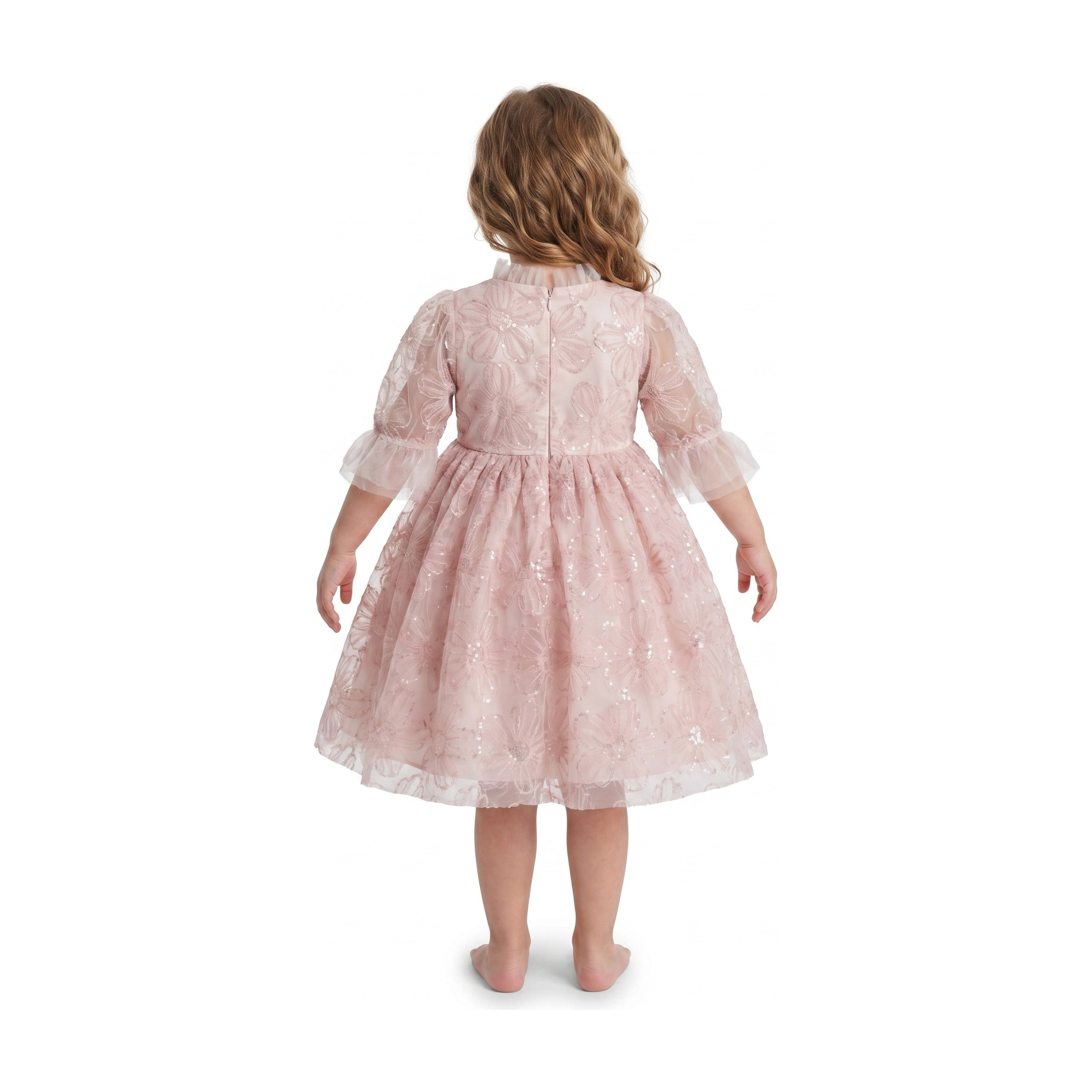 Faeella Girls Blush Petal Music Box Dress
