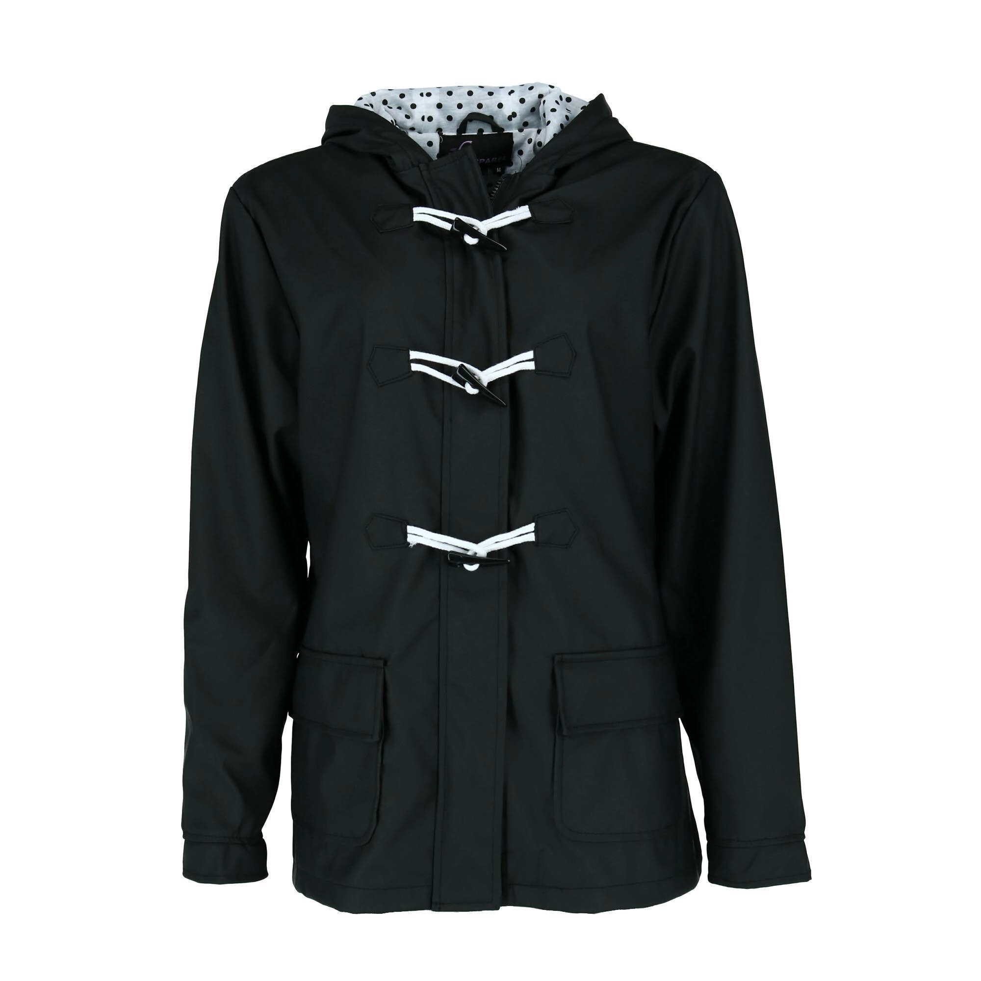 I5 Apparel Kid's Hooded Rain Slicker Jacket with Toggle