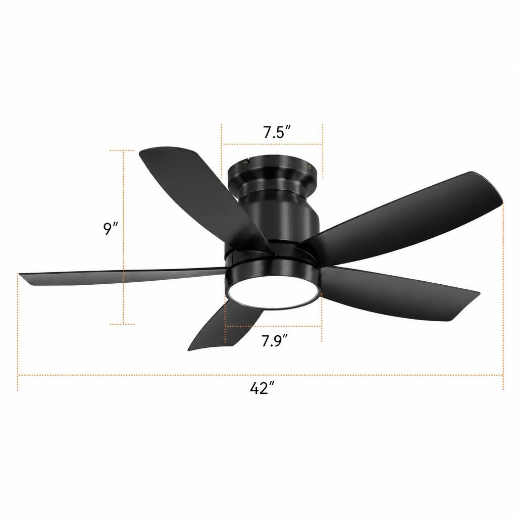 ELEMENT ACE Low Profile Quiet Flush Mount Ceiling Fan