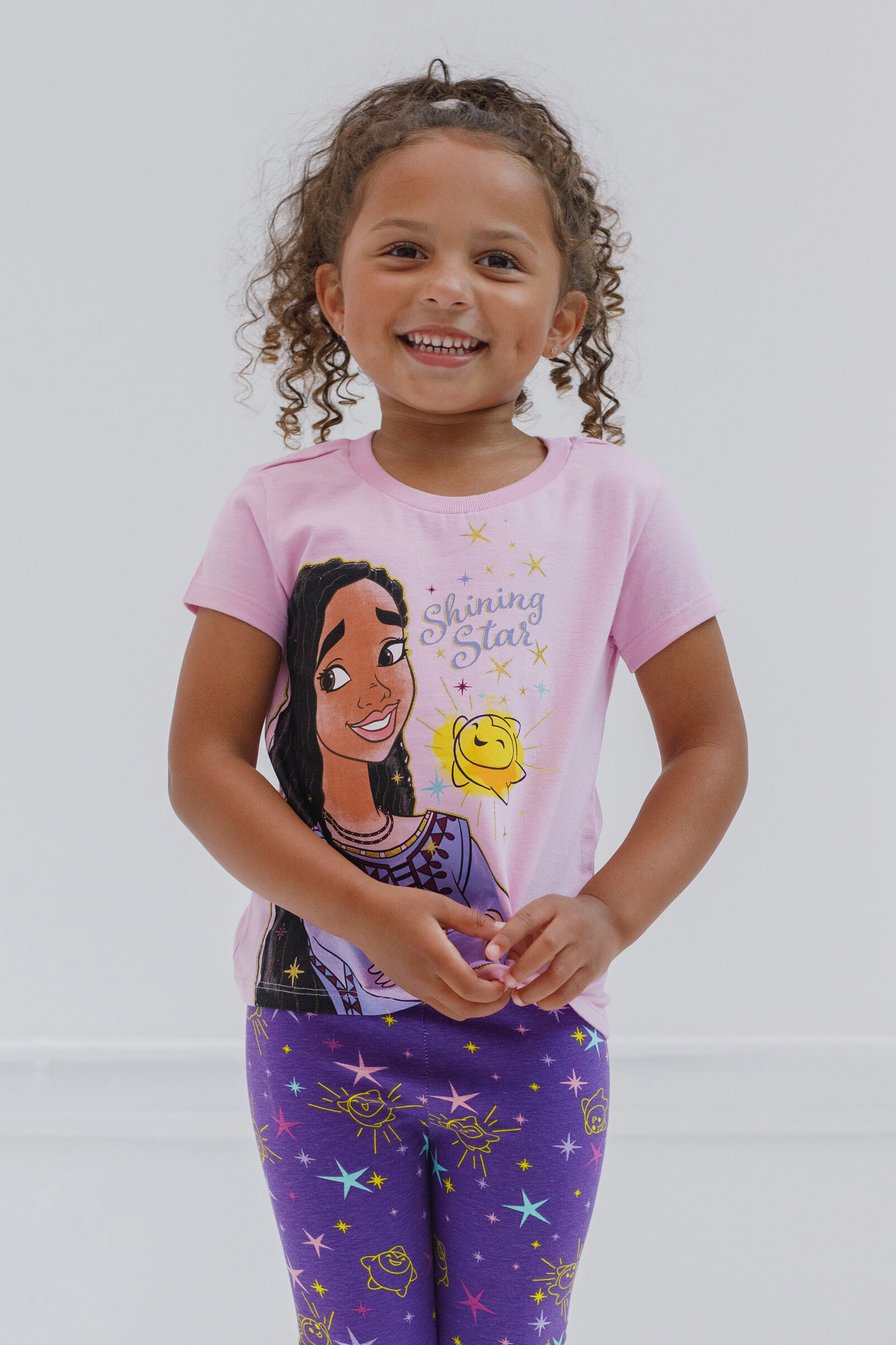 Disney Wish Girls' 2-Piece T-Shirt and Leggings Set