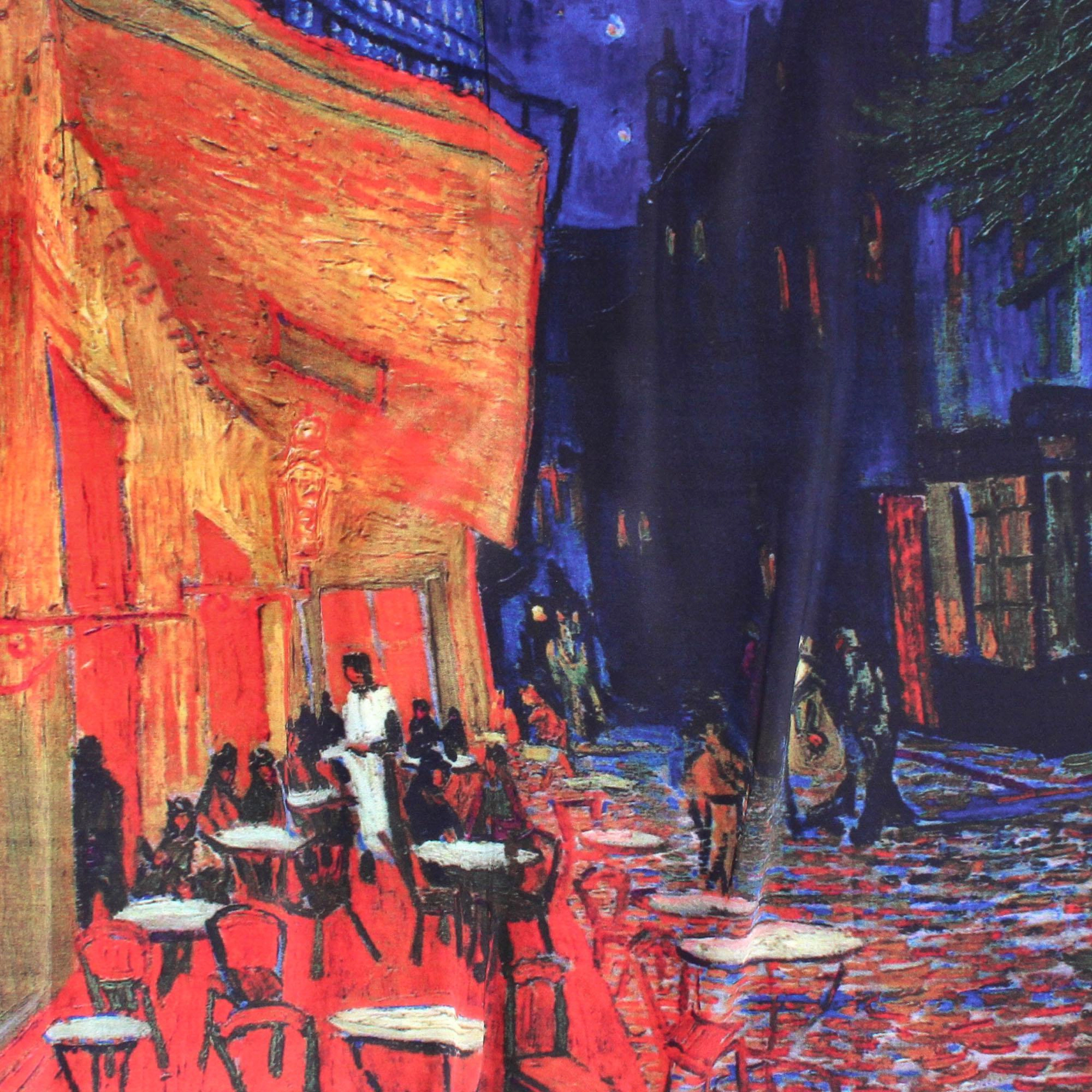 The Magic Scarf Company Women's Van Gogh Cafe Terrace Print Silky Scarf