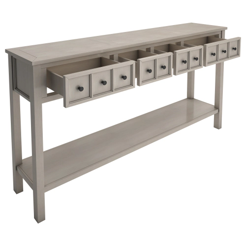 GOODSILO Narrow Solid Wood Long Console Table