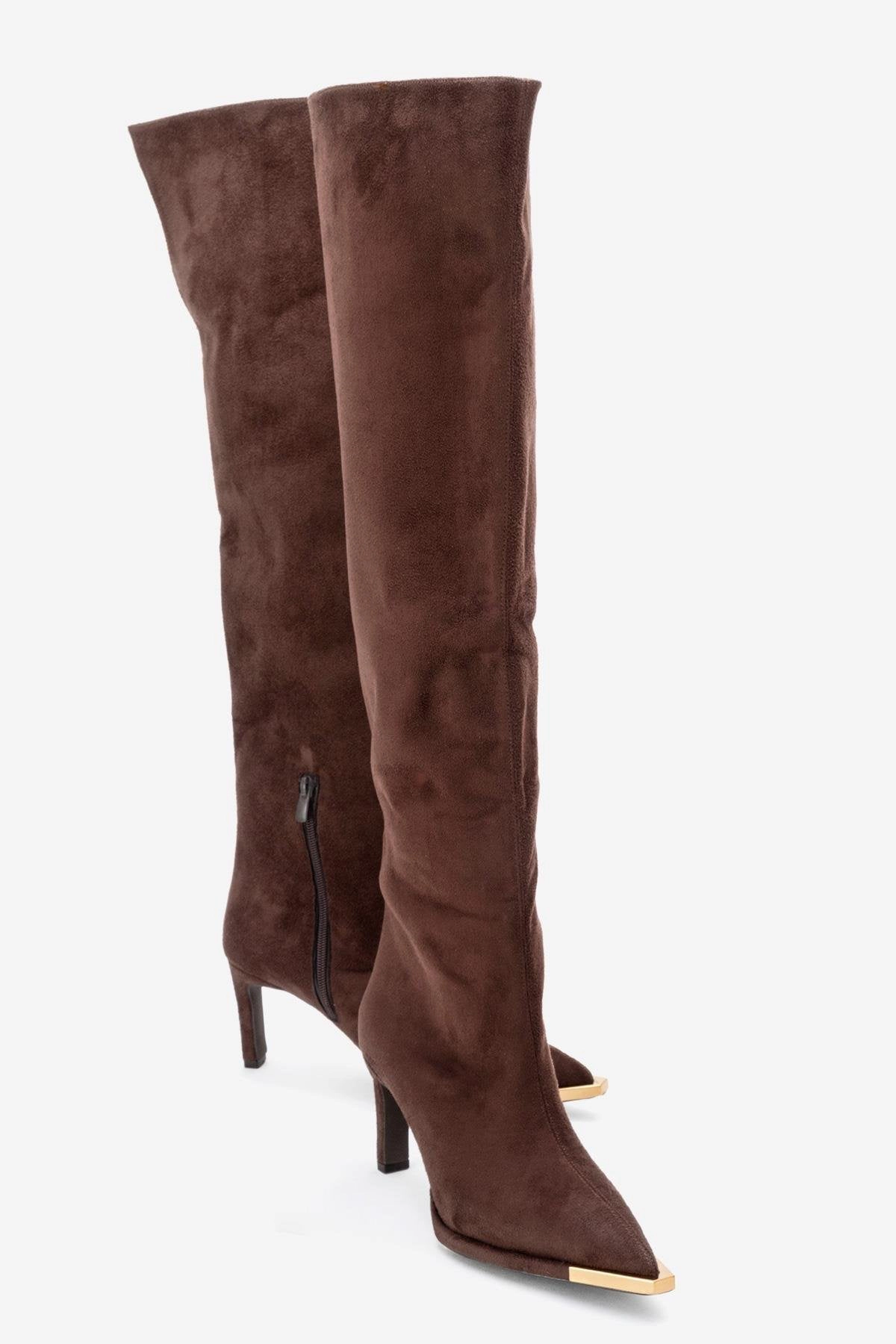 Prologue Shoes Womens Vody Over The Knee Zip Stiletto Boot