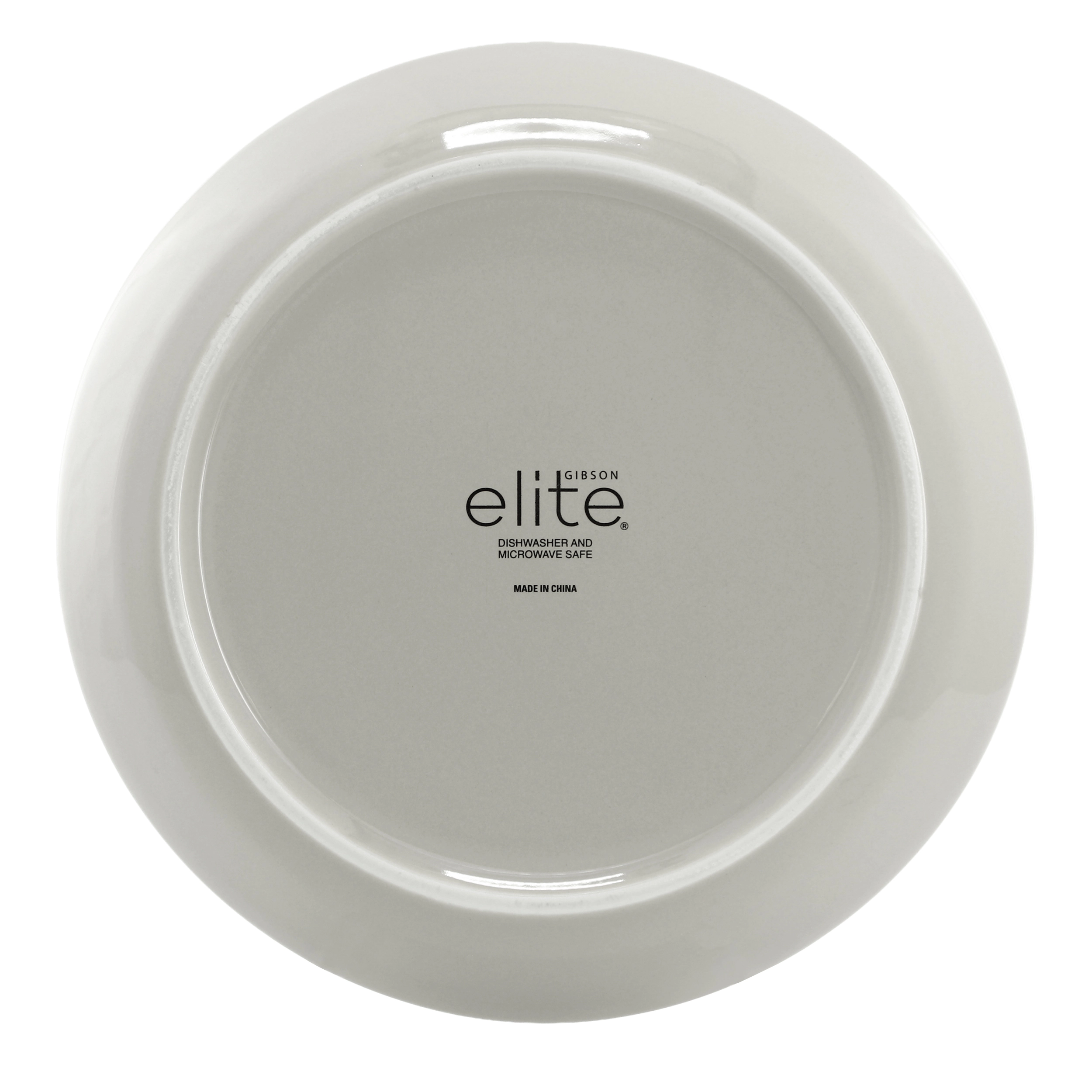 Gibson Elite Sunlit Mist 12 Piece Round Stoneware Dinnerware Set Gray