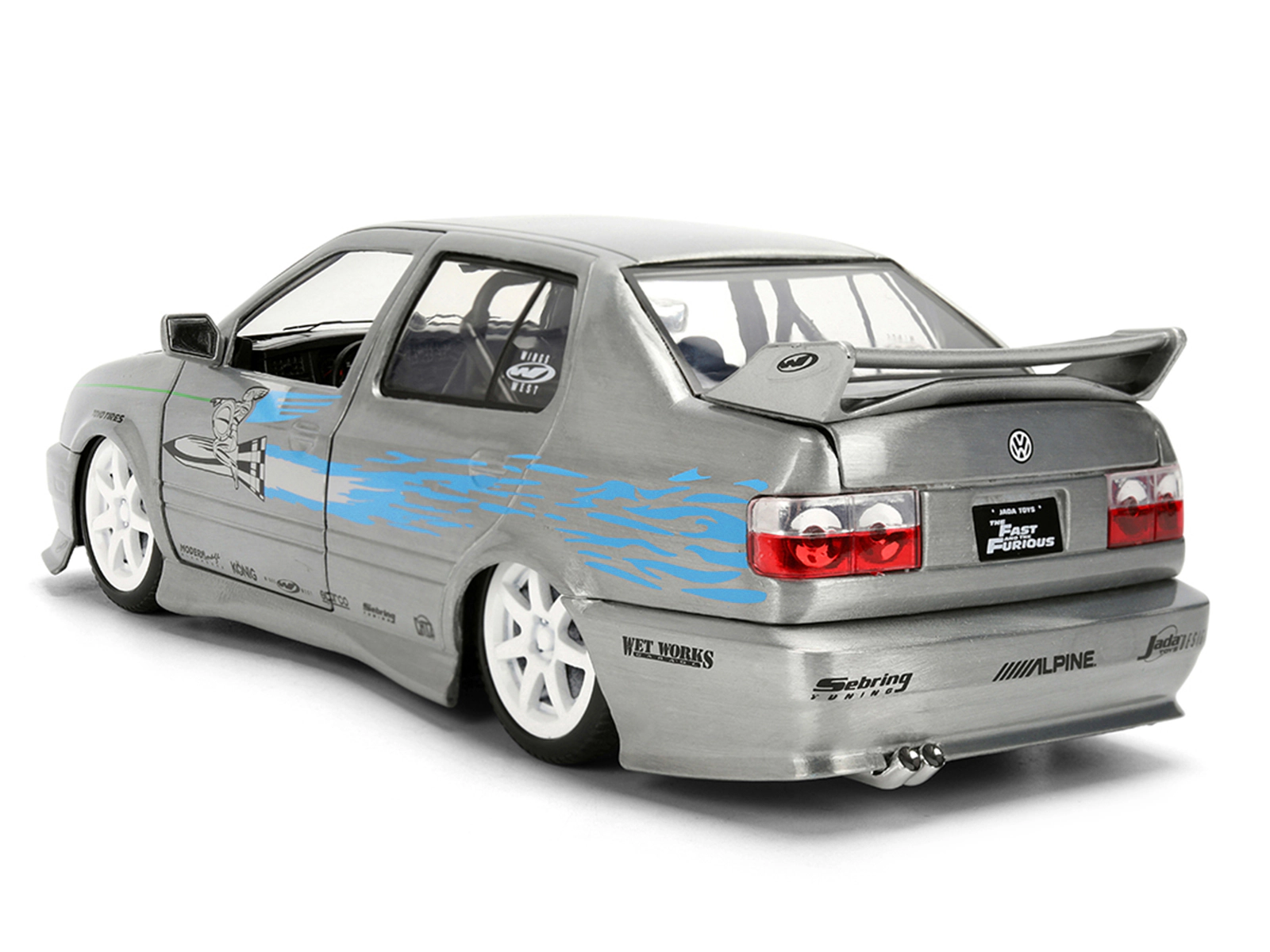 Jada Volkswagen Jetta Raw Metal Color Brush Finish "The Fast and the Furious" (2001) Movie "25 Years of Fast &