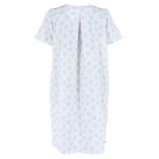 Elegant Emily Women's Smocked Spring Floral Duster Gown