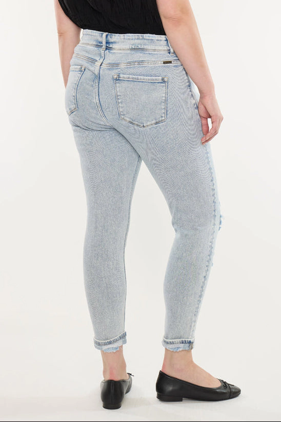 Kancan Women's Plus High Rise Ankle Skinny Jeans Kendall