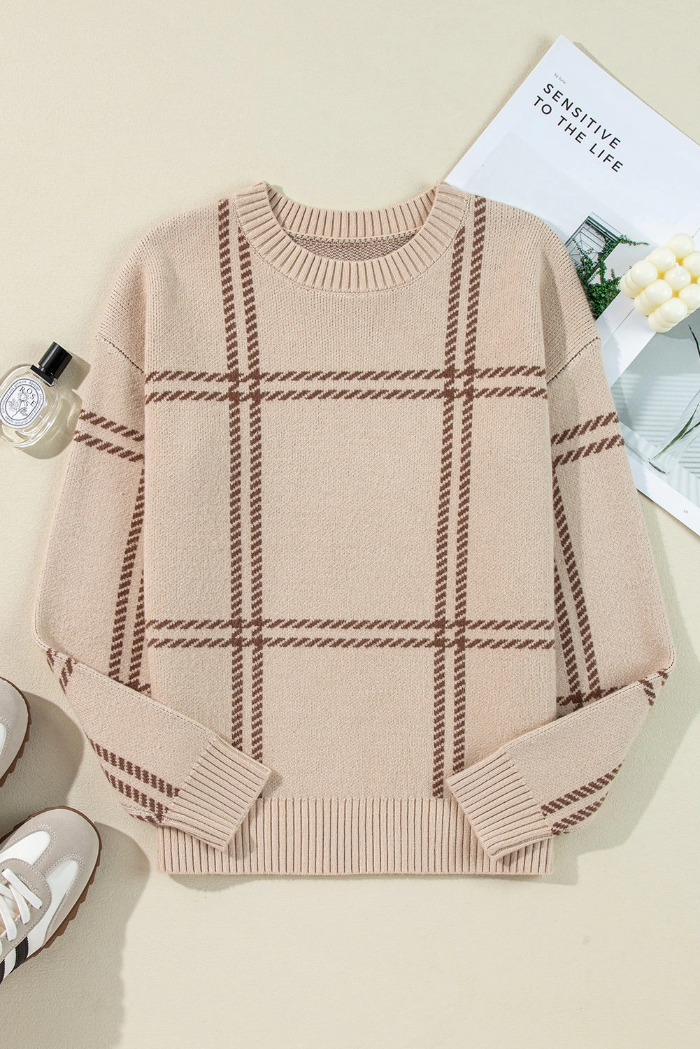 Threaded Pear Women's Madison Knitted Drop Shoulder Sweater