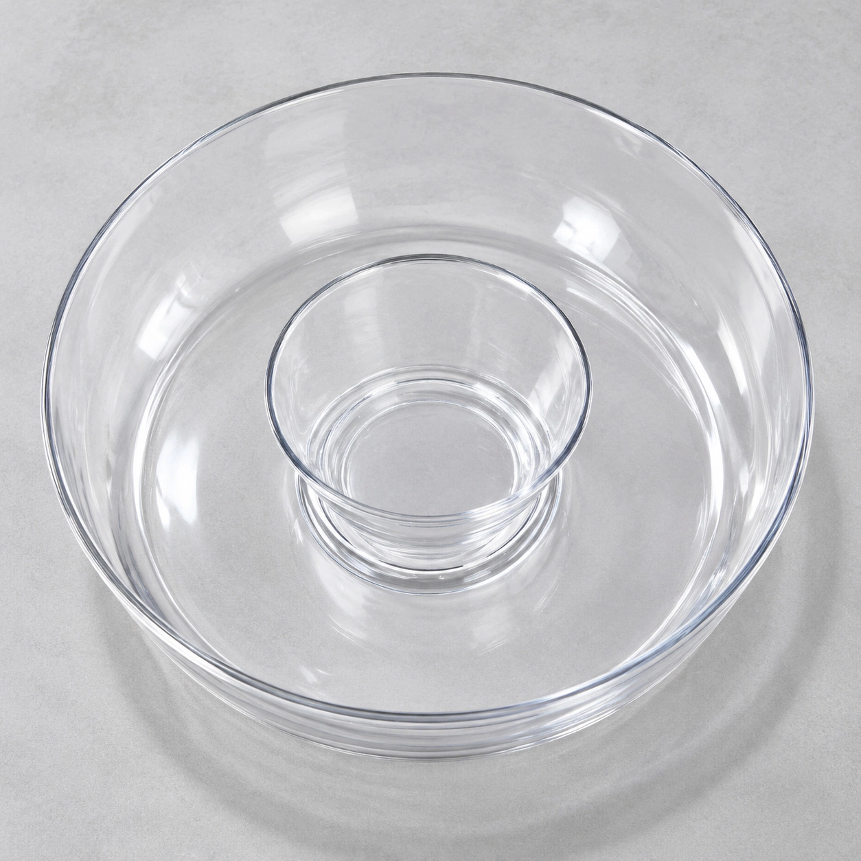 WZK 2-Pack Clear Acrylic Chip Dip Bowl Serving Platter