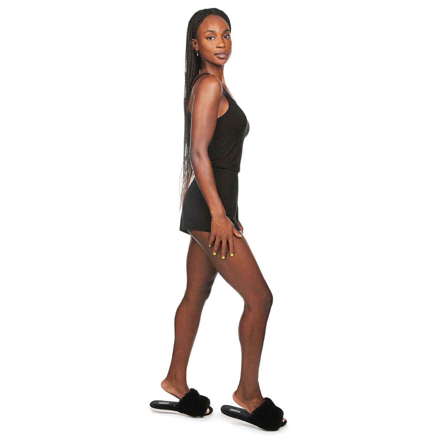MeMoi Women's Soft Luxe Matching Ribbed Tank Top and Short Set