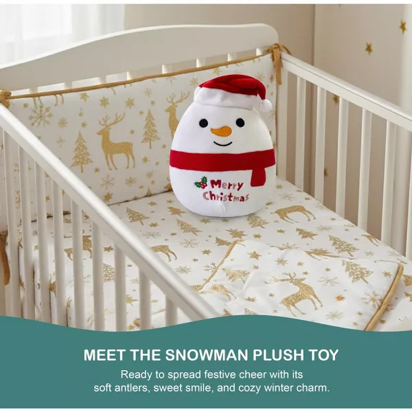 Sperric Christmas Snowman Plush Toy Soft Stuffed Animal, 8" Cute Holiday Plushie Gift for Kids, Holiday Gifts for Babies