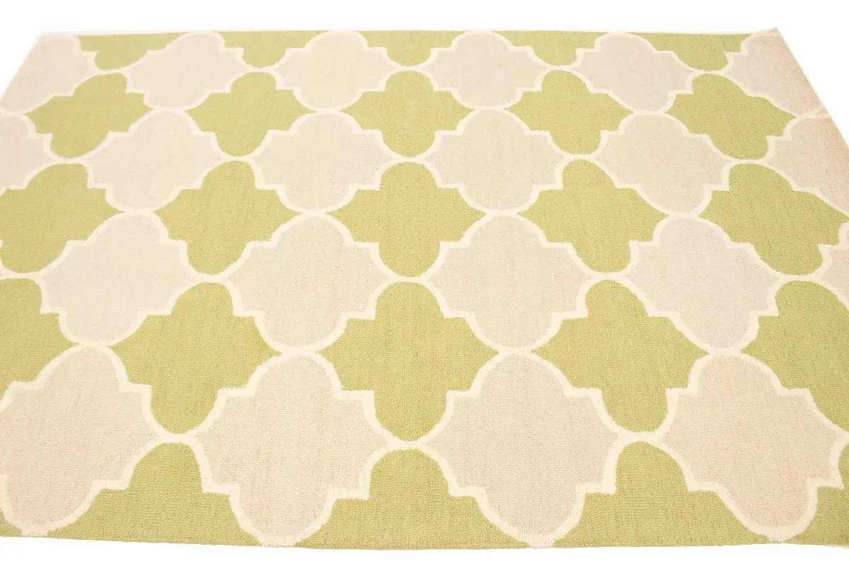 Magic Rugs Lime Green Trellis 5X8 Hand-Tufted Modern Rug