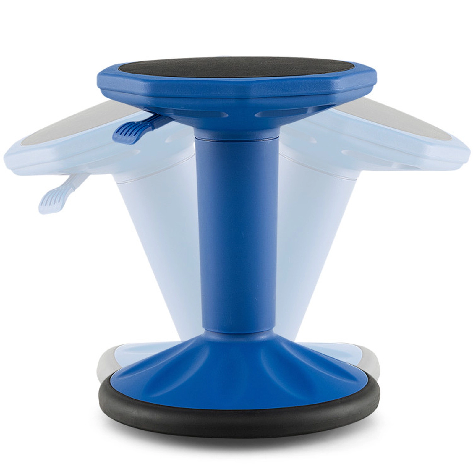 SUGIFT Adjustable-Height Wobble Chair Active Learning Office Stool 250-Lb Capacity Ages 7+ 13-in Octagonal Seat Navy