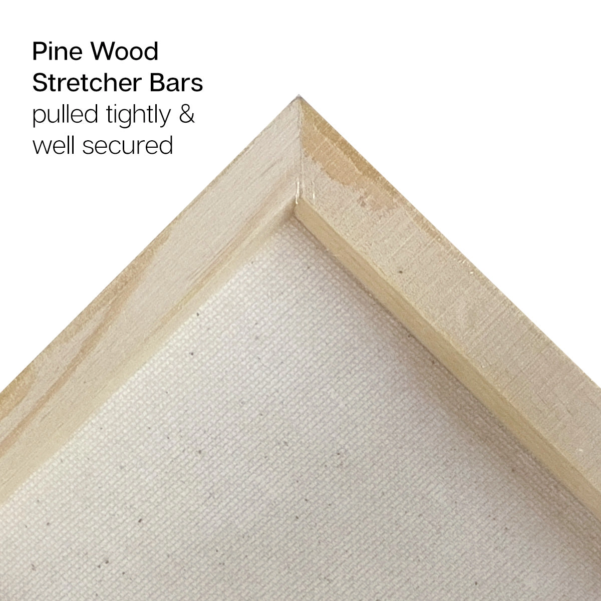 KINGART Stretched White Canvas 4" x 4" - 8 Pack - 100% Cotton, Pre-Primed