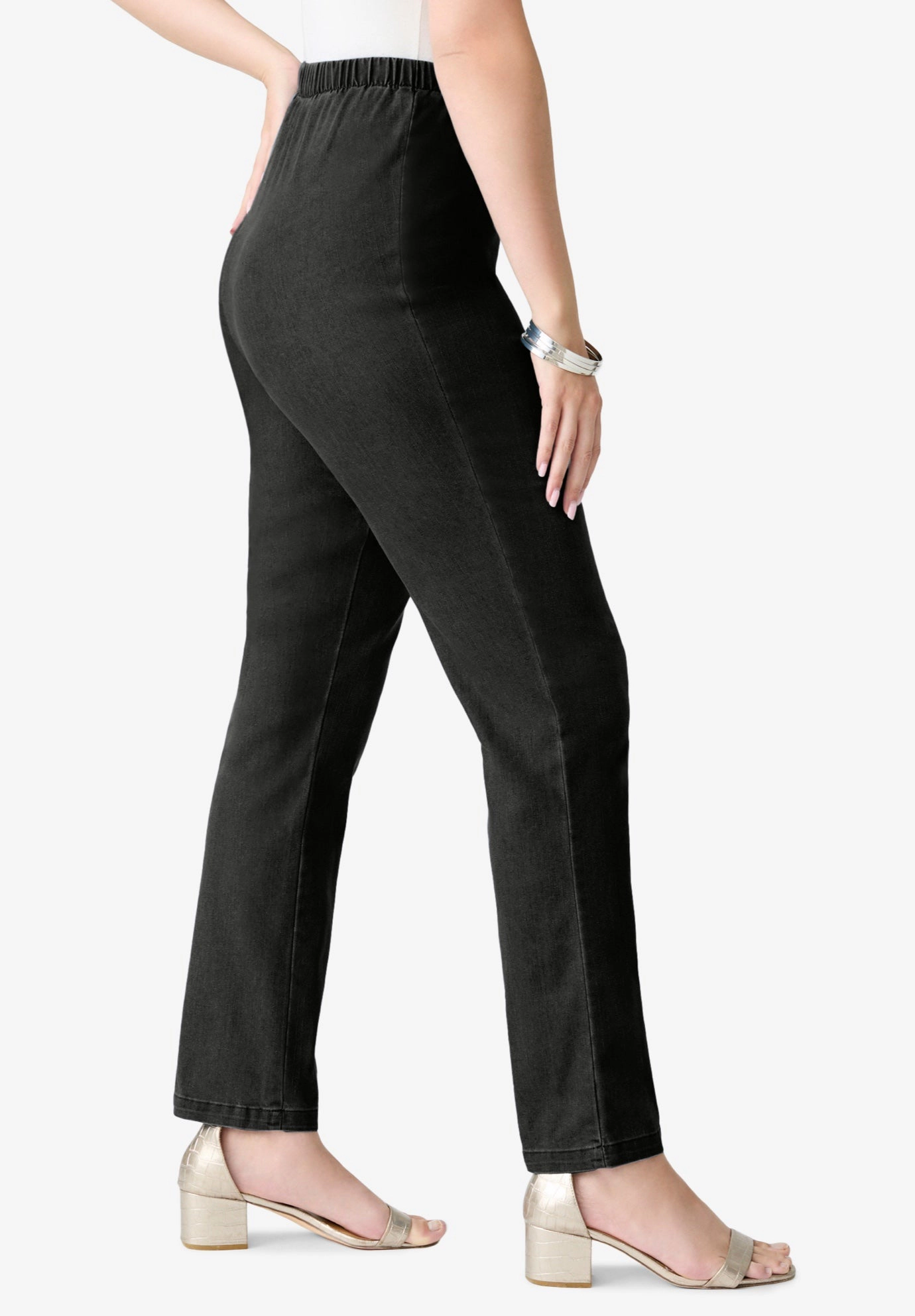 Roaman's Women's Plus Comfort Stretch Straight Leg Jean