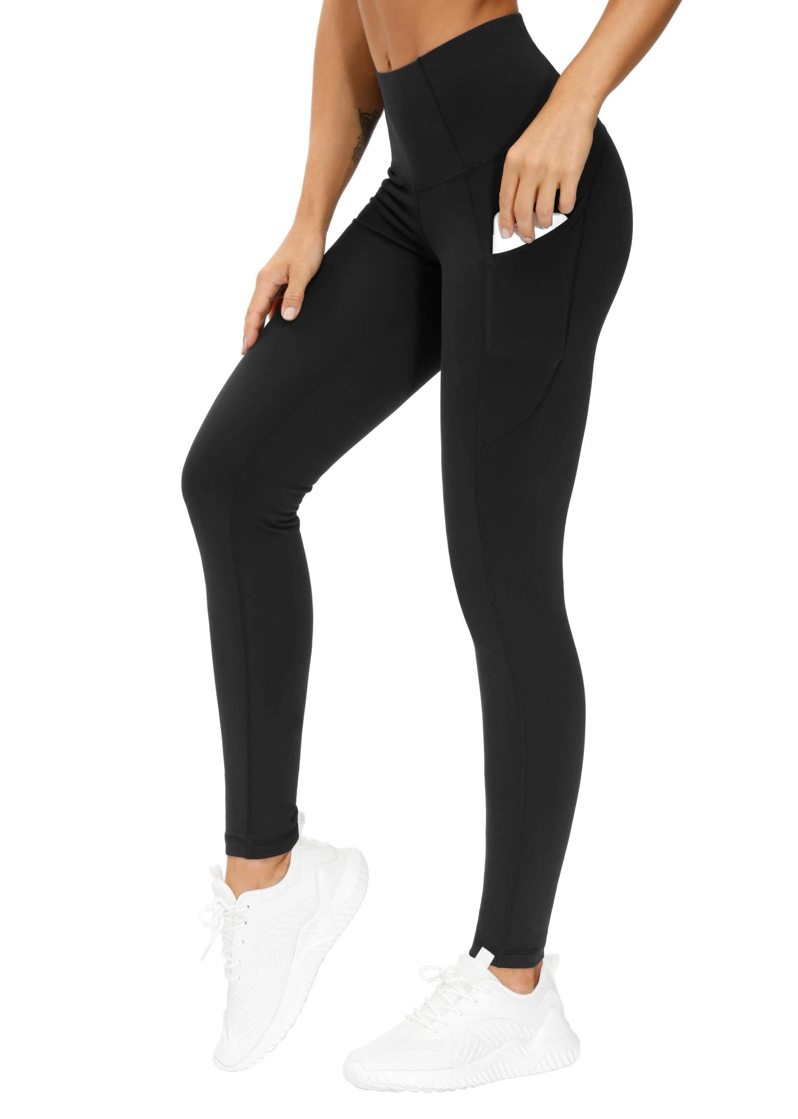 PIGFDK Women's Thick High Waist Yoga Leggings With Pockets Workout Compression Pants