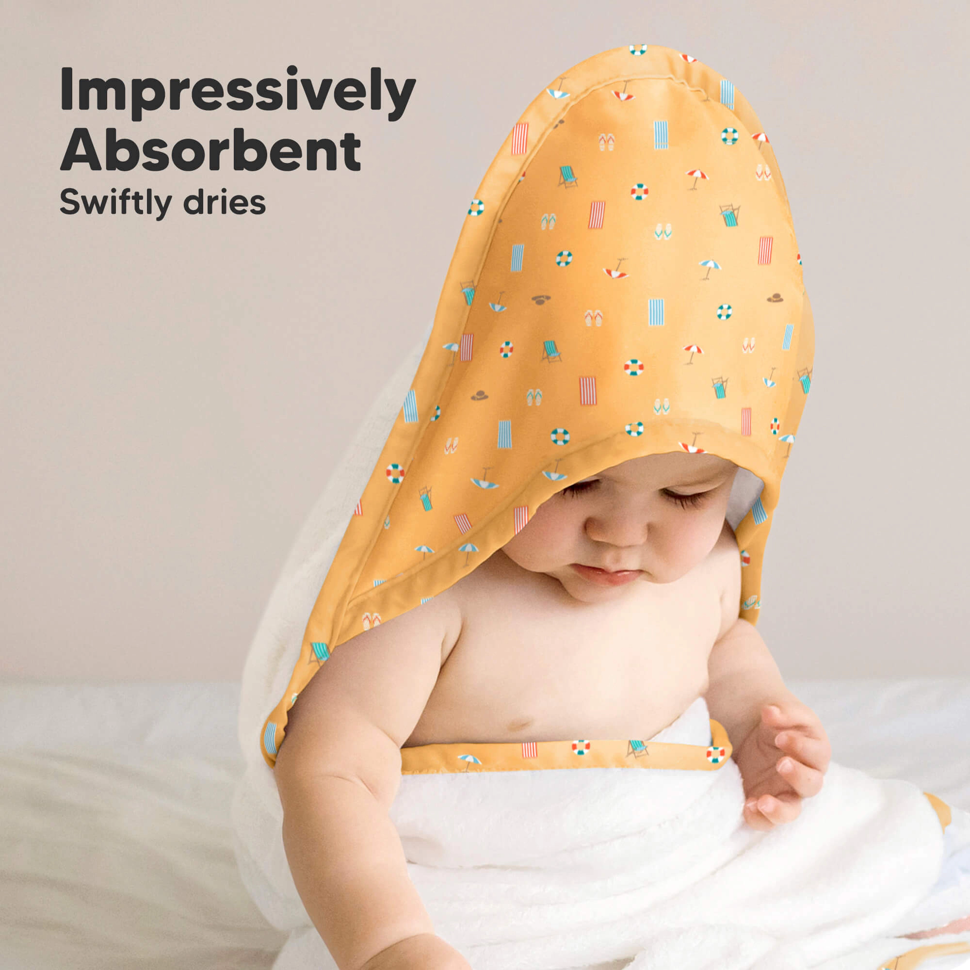 KeaBabies Luxe Baby Hooded Towel