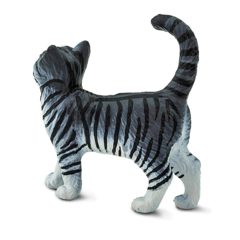 Safari Ltd. - Gray Tabby Cat Kids Toy Figure