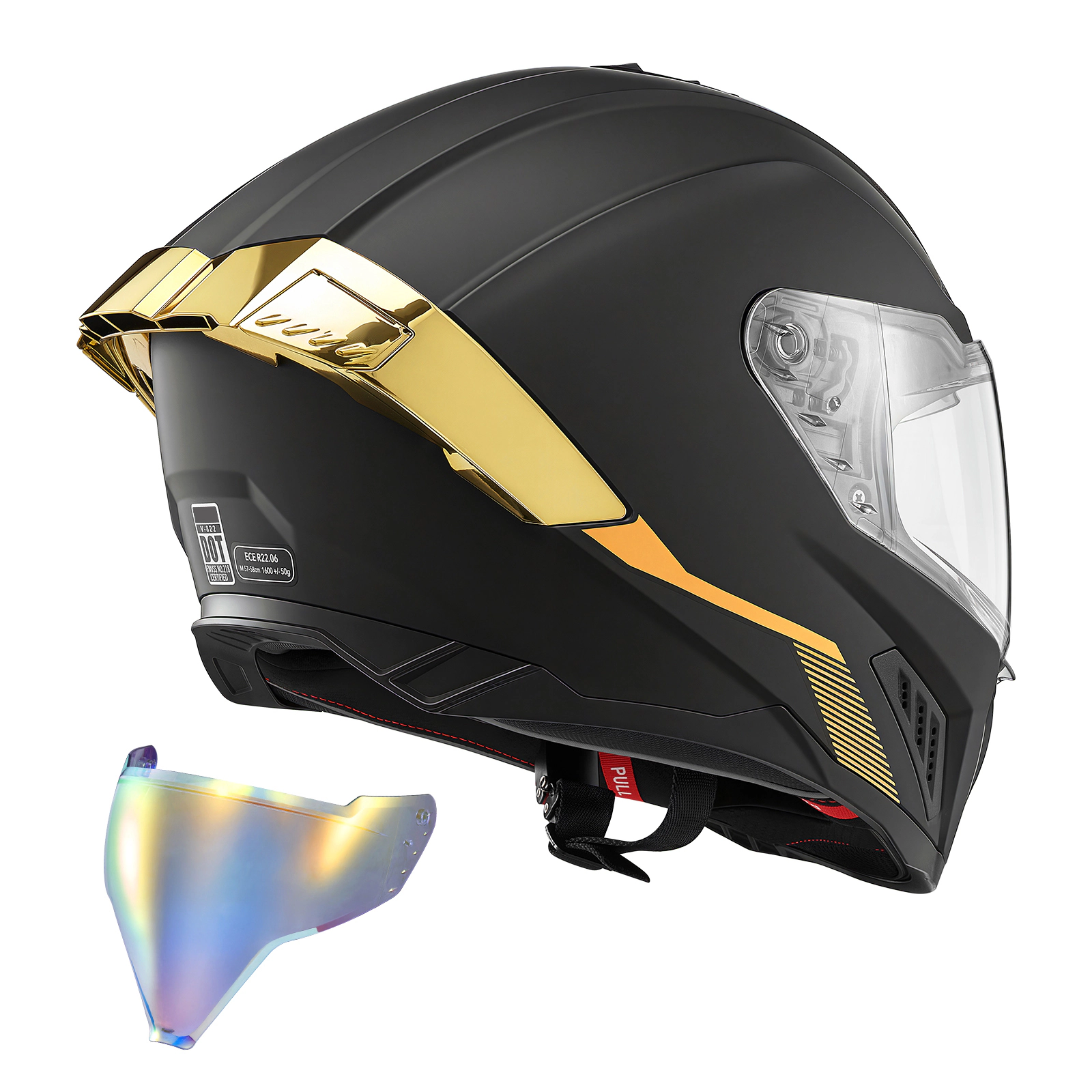 HONGGE Full Face Motorcycle Helmets, Dual-Visor Motorcycle Street Bike Helmet