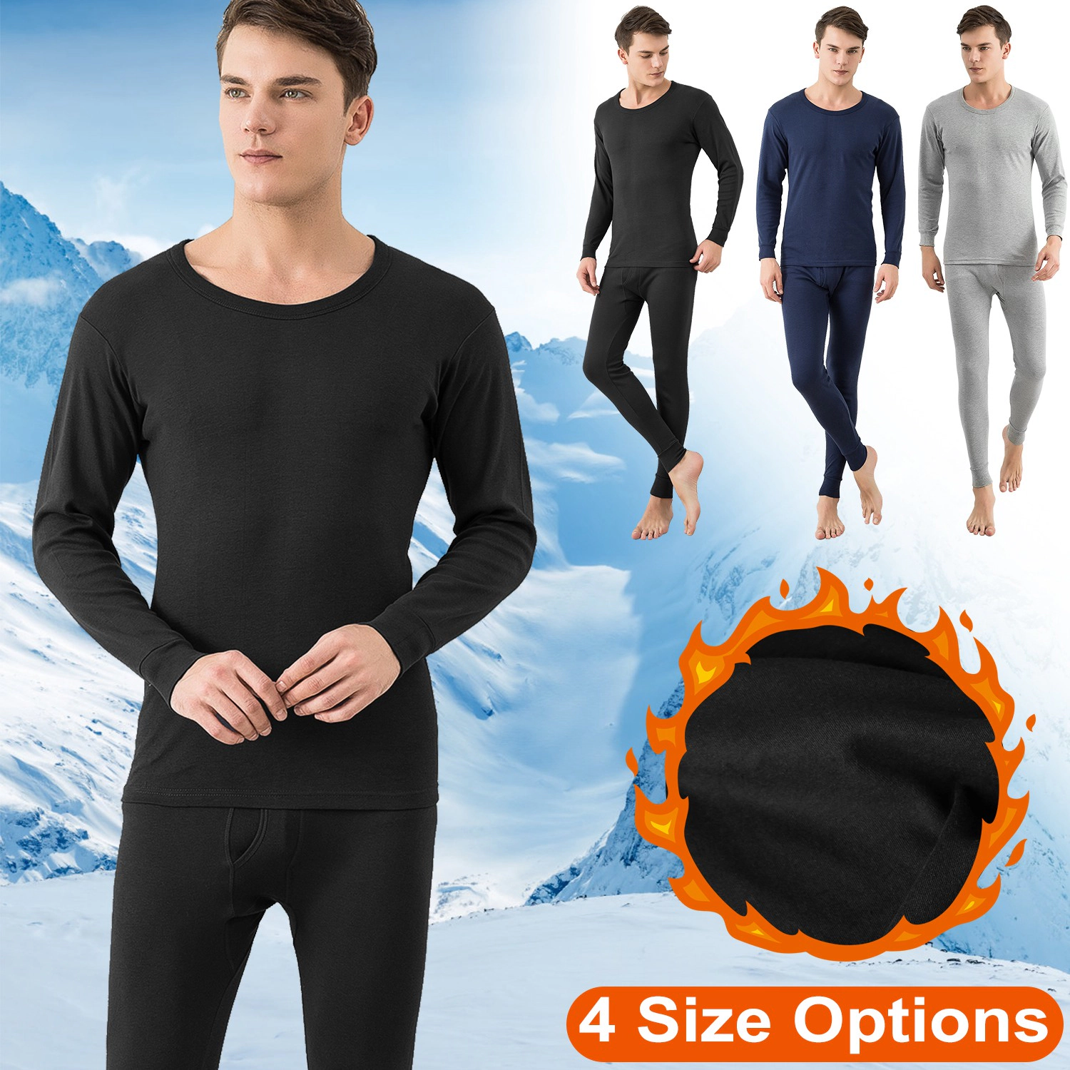 GBruno Cotton Thermal Underwear Set Long Johns