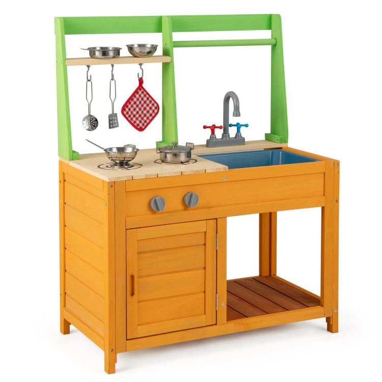 Hivvago Outdoor Mud Kitchen Playset for Girls and Boys 3+ Years Old