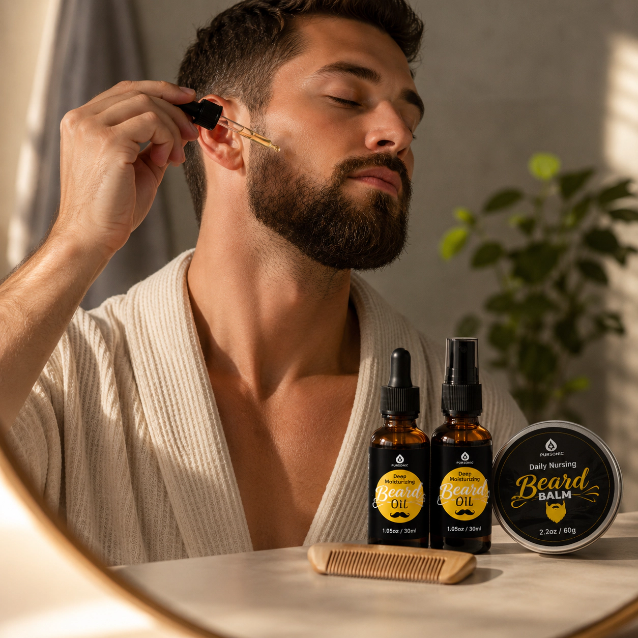 Grooming Essentials Bundle with 10-Piece Trimming Kit & 4-Piece Beard Care Set