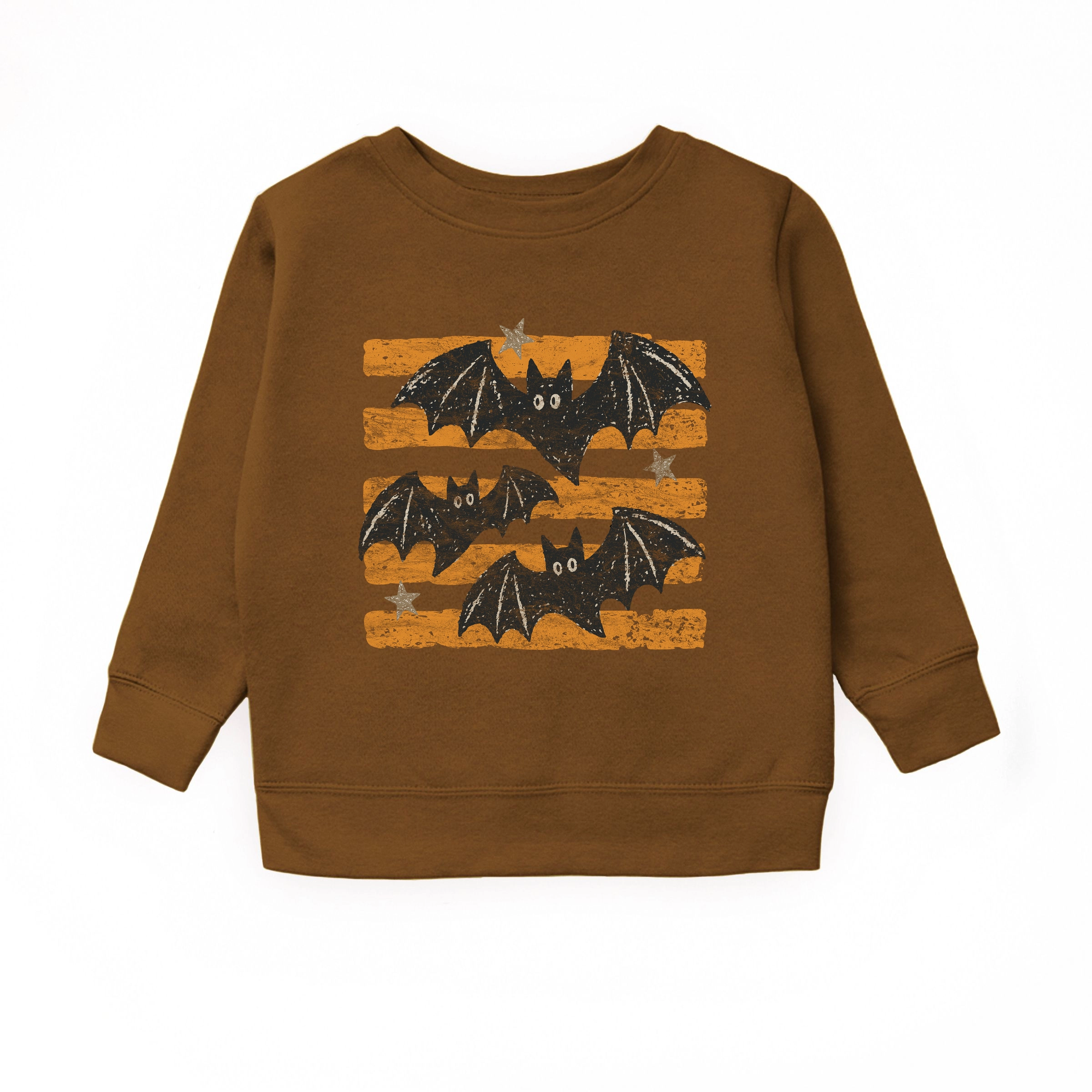The Juniper Shop - Youth Graphic Sweatshirt Bats Orange Stripes