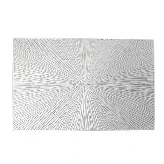Alilang Unisex 4-Piece Rectangular Woven Rattan Placemat with Radiating Sunburst Design