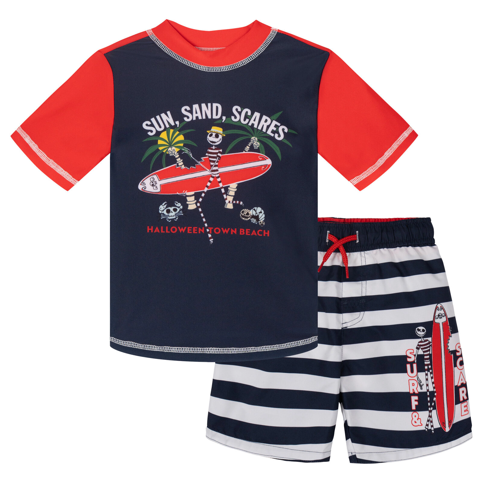 Disney Boys' 2-Piece Rash Guard and Swim Trunks Set