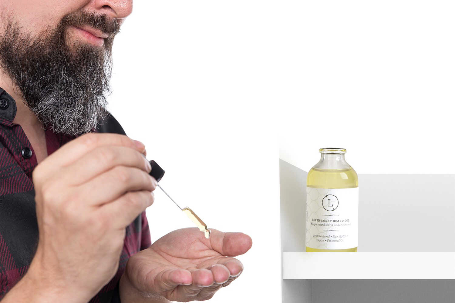 Lizush  Natural Handmade Beard Oil - 2 oz, Non-Greasy Beard Softener and Moisturizer