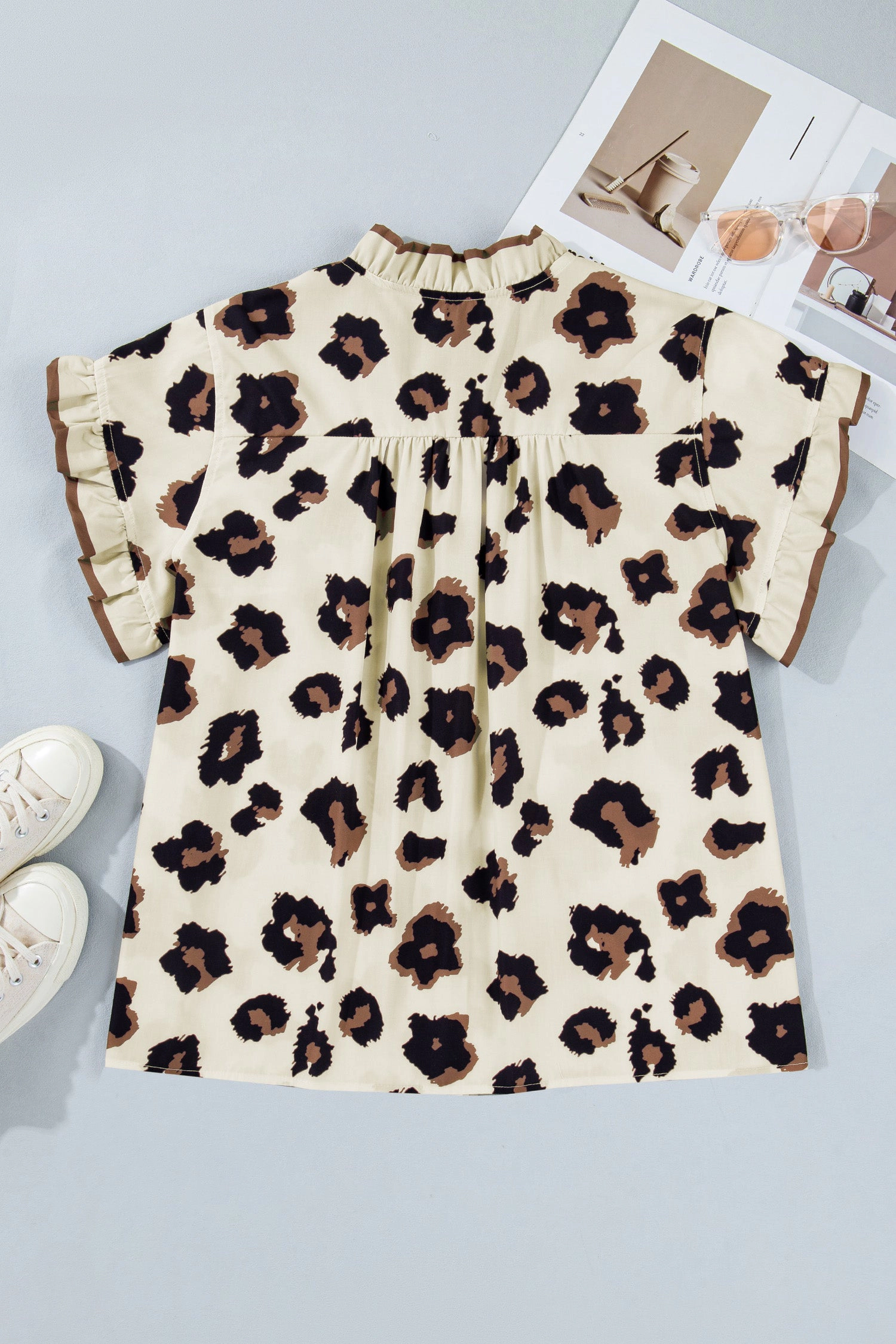 Threaded Pear Paisley Short Sleeve PLUS Blouse