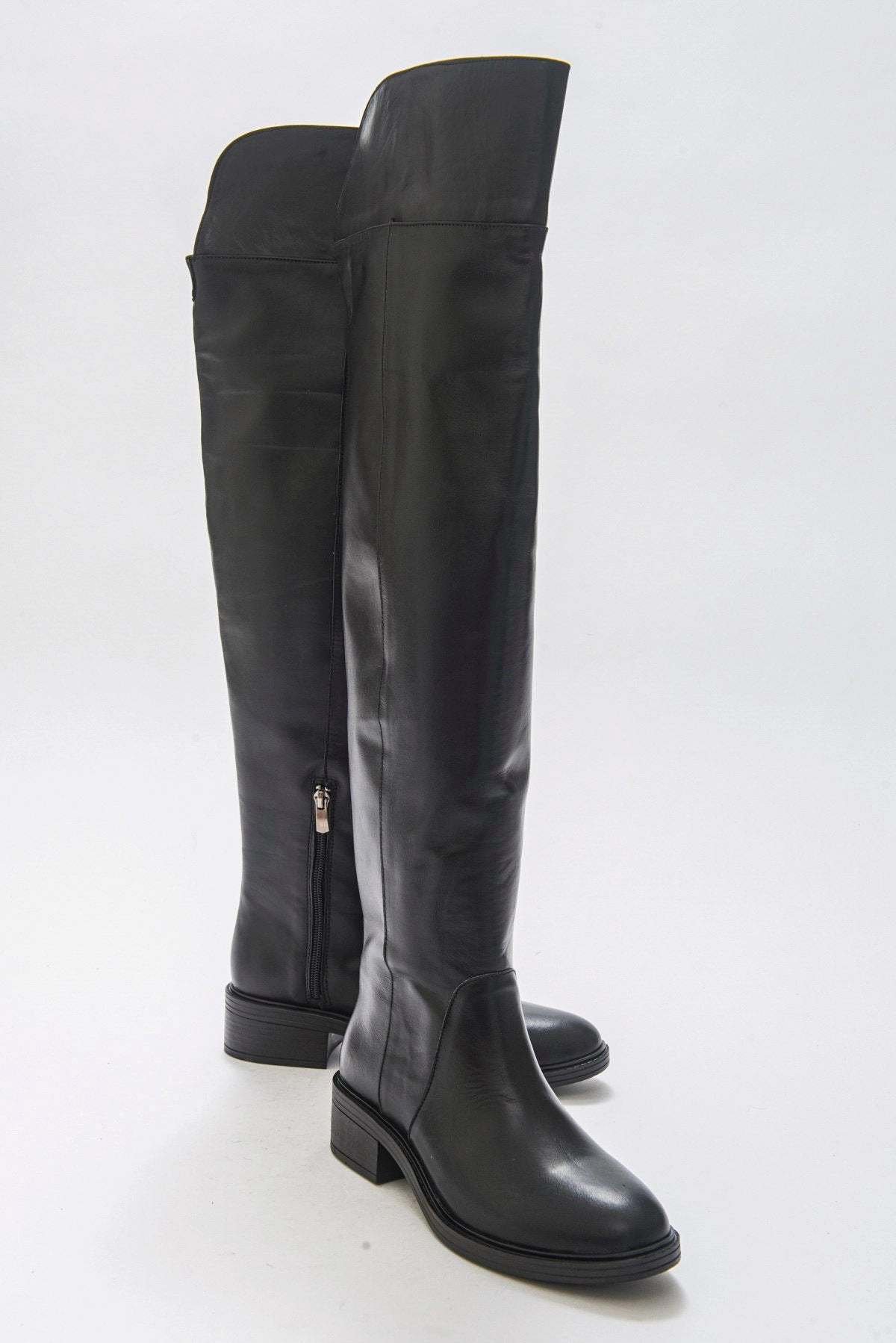 Forever & Always Womens Petya Leather Over the Knee Boots