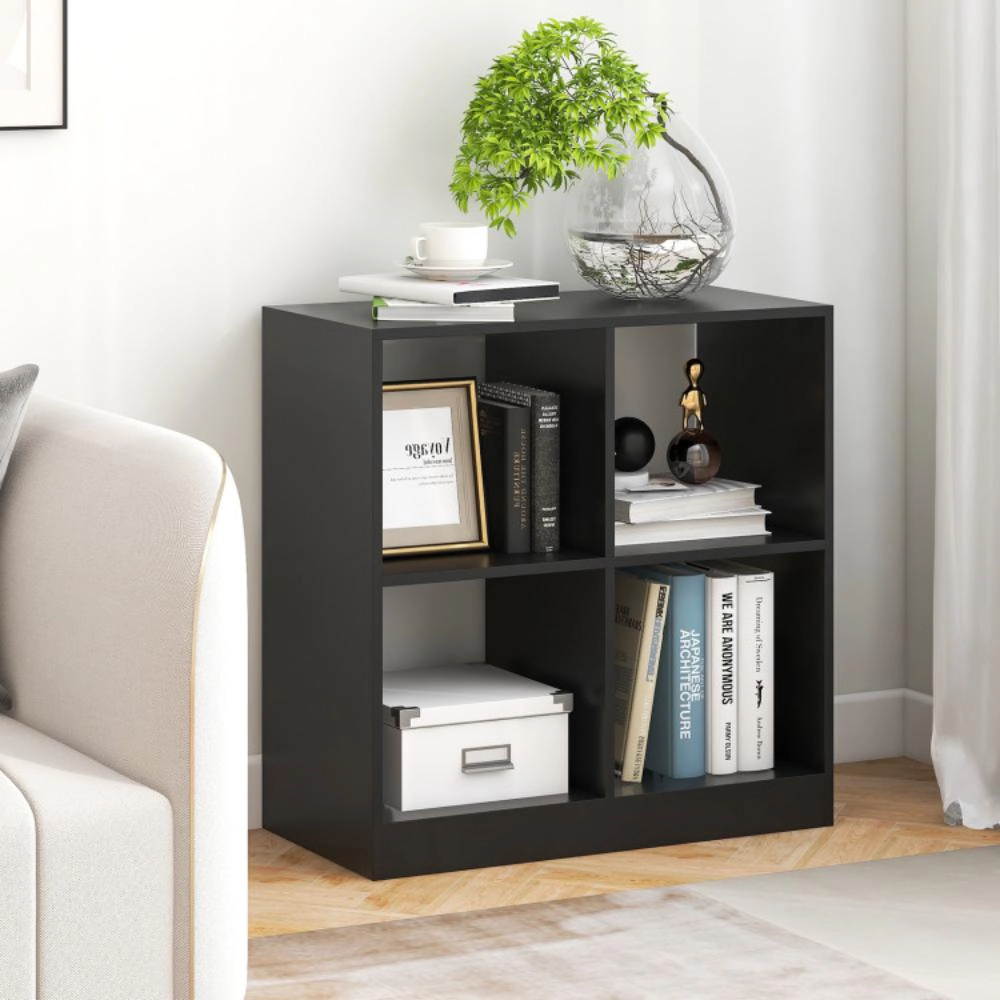 Hivvago 4-Cube Kids Bookcase Freestanding with Open Shelves