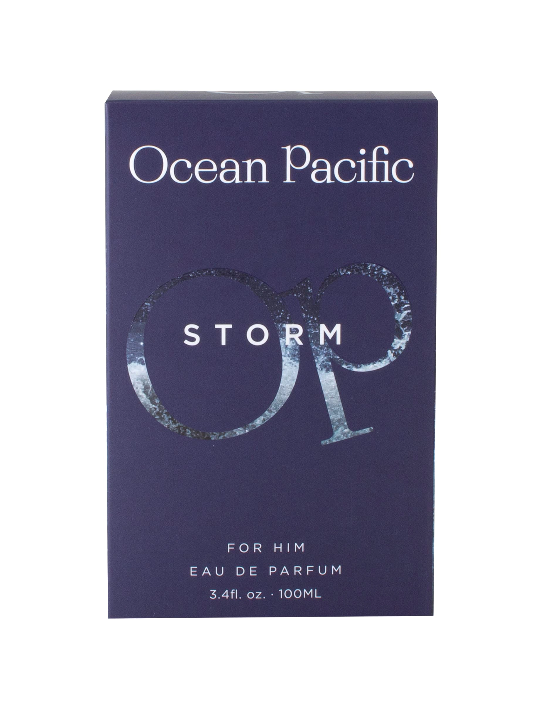 Ocean Pacific Storm Eau de Parfum for Men, Fruity Woody Amber, 3.4 Fl Oz