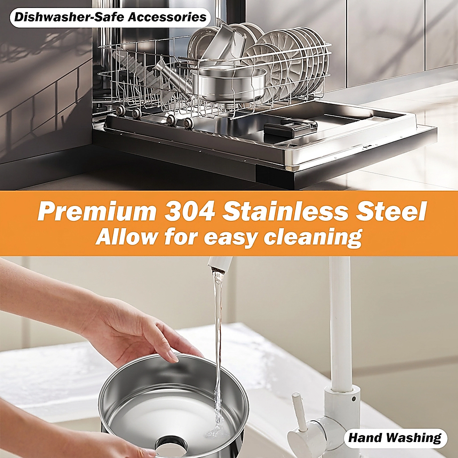 SUGIFT Silver 450W Electric Food Mill Tomato Strainer Stainless Steel Sauce Maker with 8.5-in Feed Chute