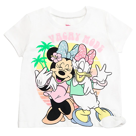 Disney Minnie Mouse Girls' 2-Piece T-Shirt and Bike Shorts Set