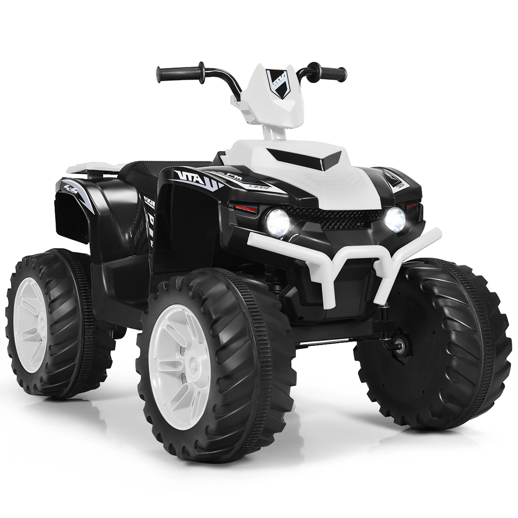 Costway 12V Kids 4-Wheeler ATV Quad Ride On Car w/ LED Lights Music  USB Navy