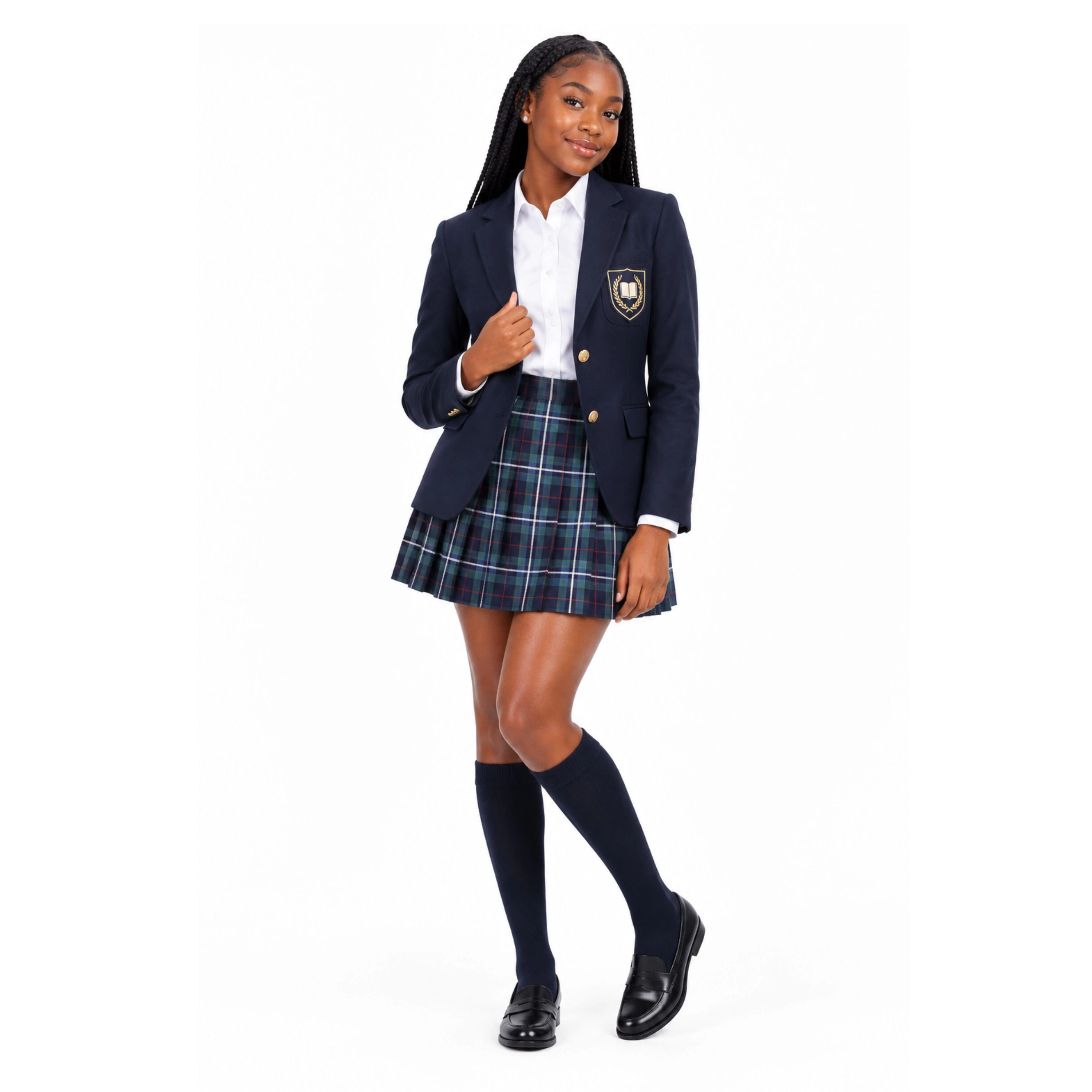 Wear Sierra Women Classic Flat Knit Knee High Uniform Socks 3 Pair Pack