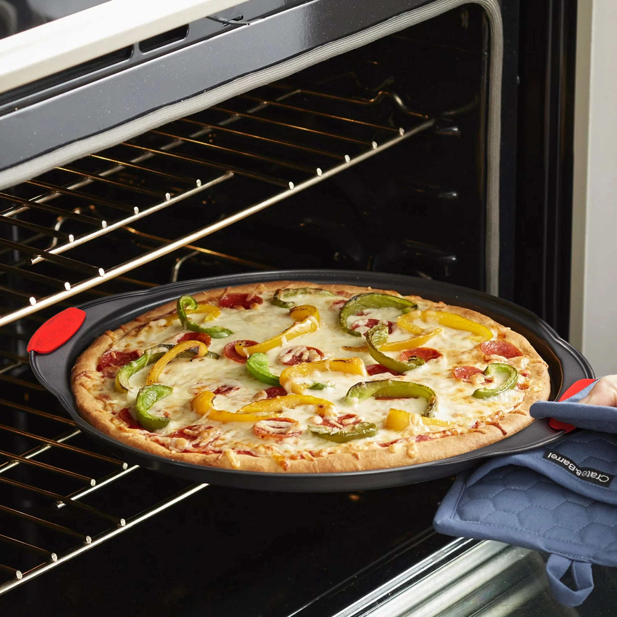 Cheer Collection 13-Inch Premium Nonstick Pizza Pan – Effortless Crisp Crust