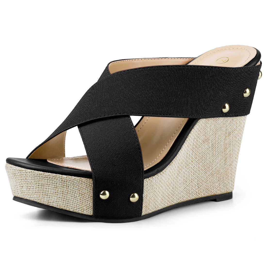 BLISSFUL STEP Women's Platform Slide Wedges Sandals