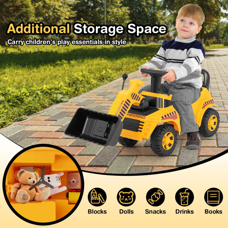 Hivvago Excavator Digger Toy with Adjustable Bucket-Yellow