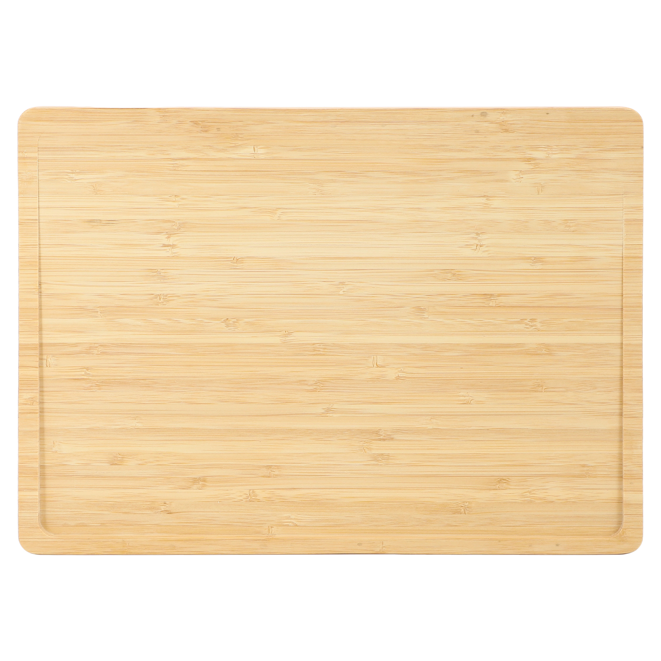 MegaChef 3 Piece Bamboo Cutting, Prep and Serving Boards with Slanted Juice Groove