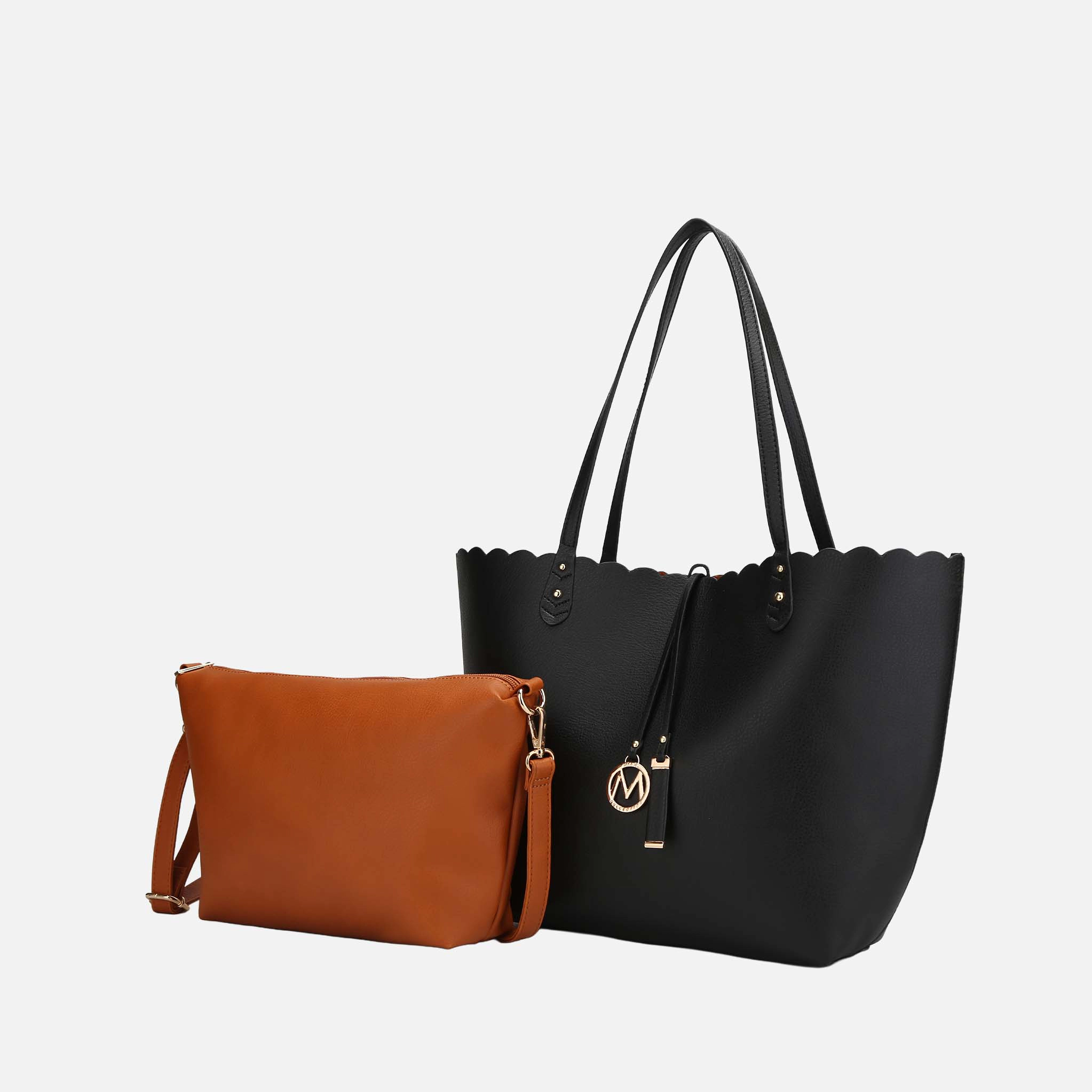 MKF Collection by Mia K Amahia Reversible Vegan Leather Tote with Crossbody Pouch