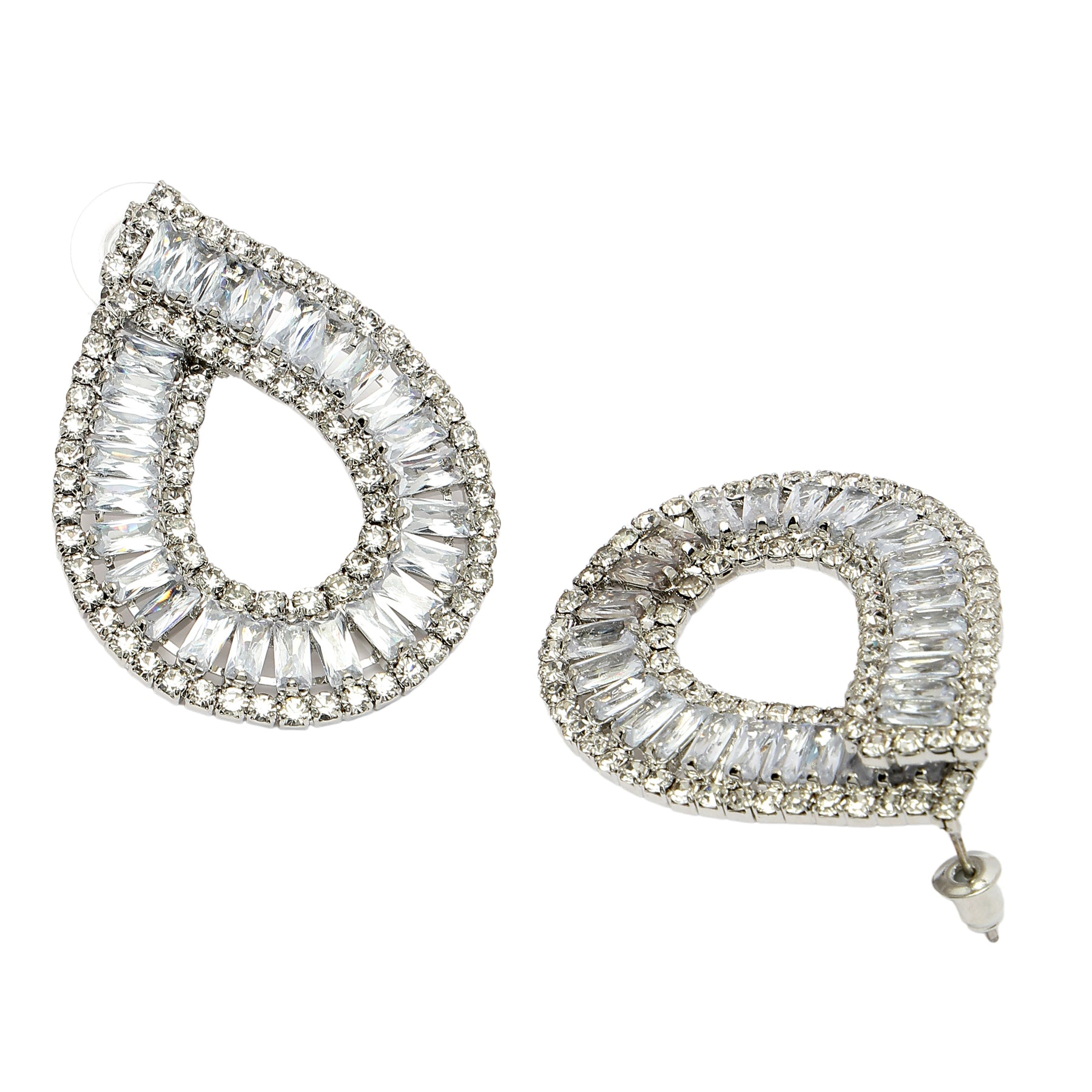 AGP PARIS Womens Diva Collection Sterling Raindrop Shaped Stud Earrings