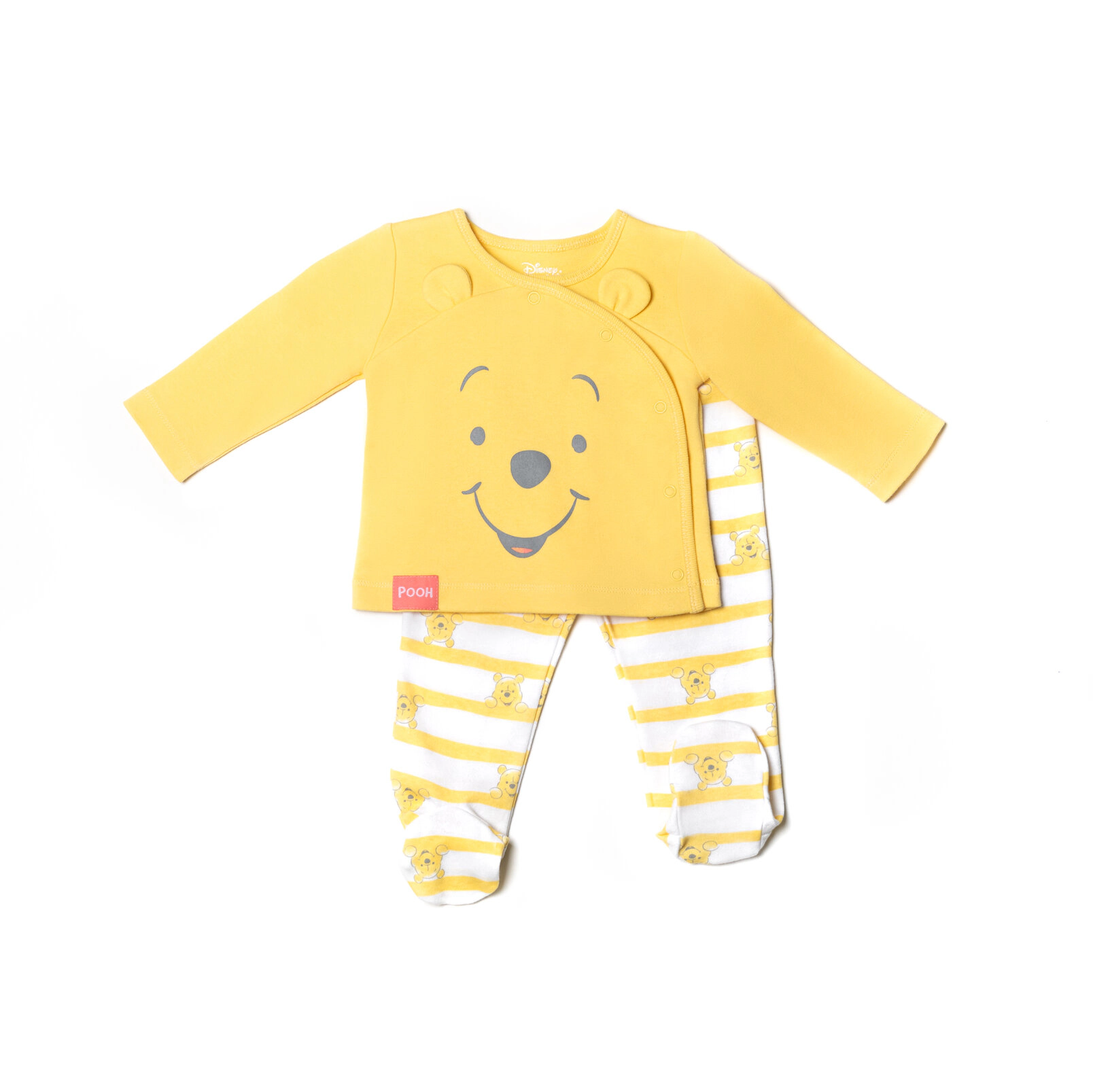 Disney Winnie the Pooh Baby 3-Piece Top Footed Pants and Hat Set
