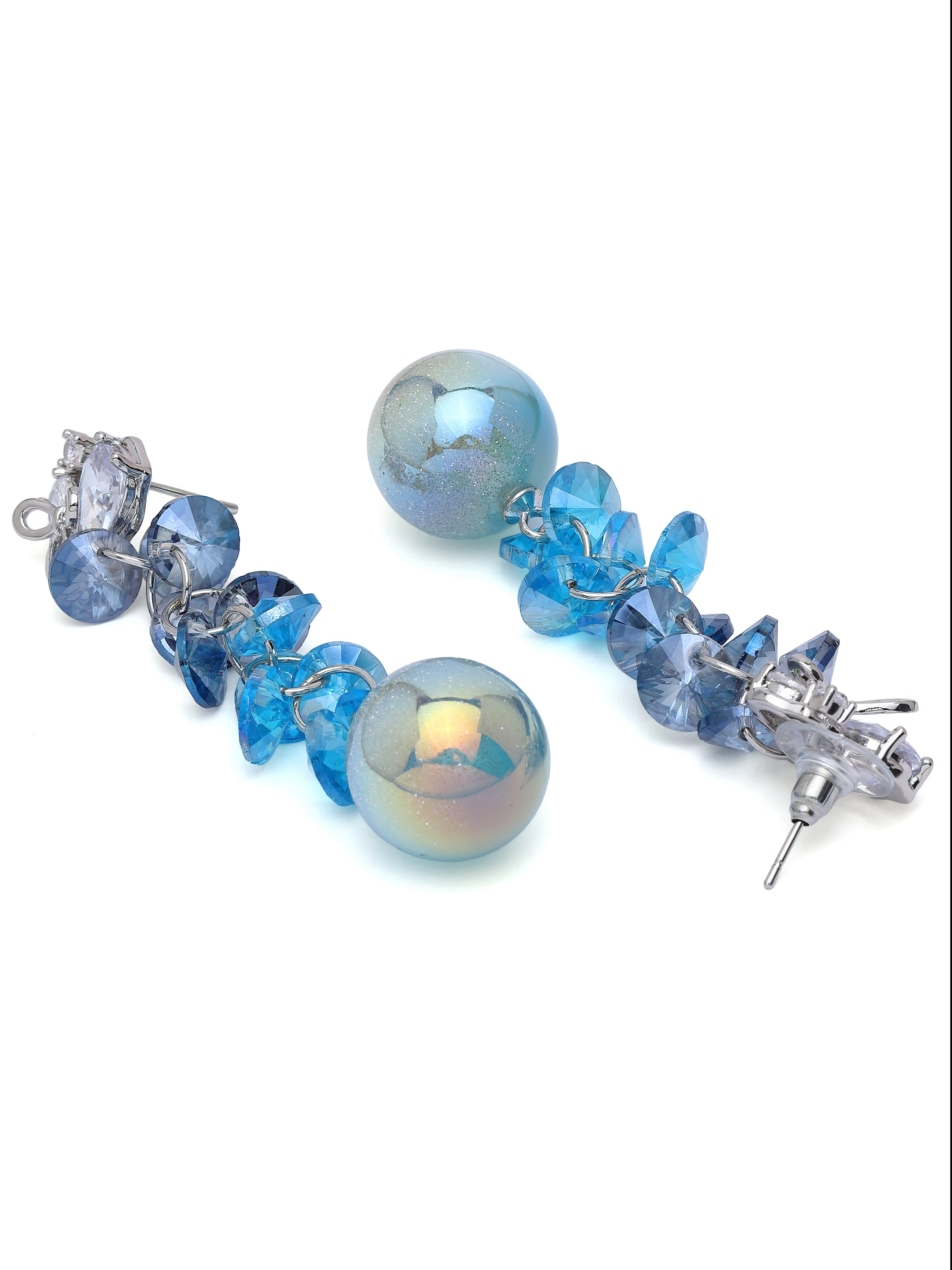 AGP PARIS Womens Beaded Globe Drop Earrings