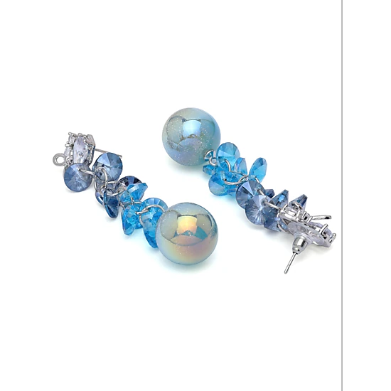 AGP PARIS Womens Beaded Globe Drop Earrings