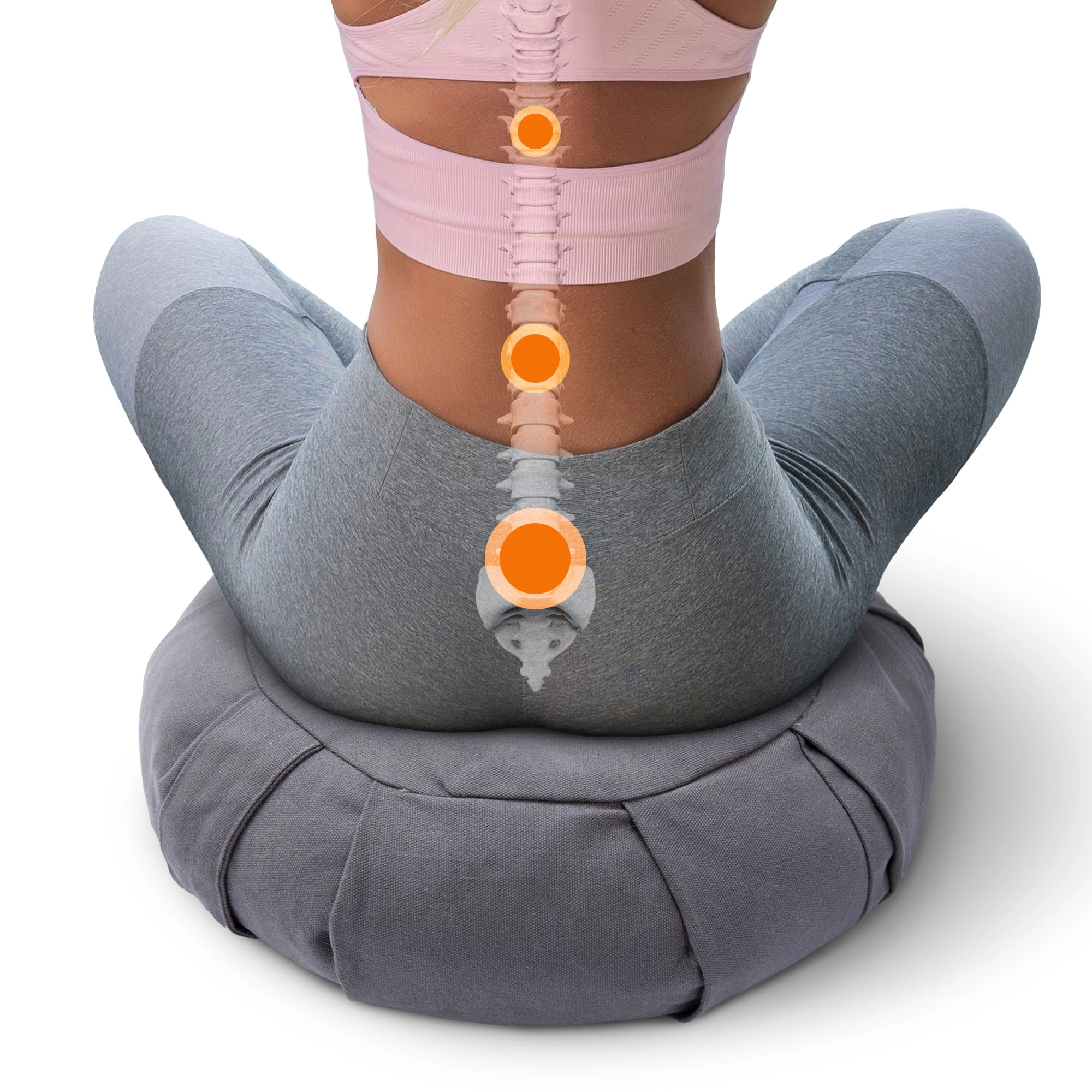 Cheer Collection Round Buckwheat Meditation and Yoga Floor Cushion