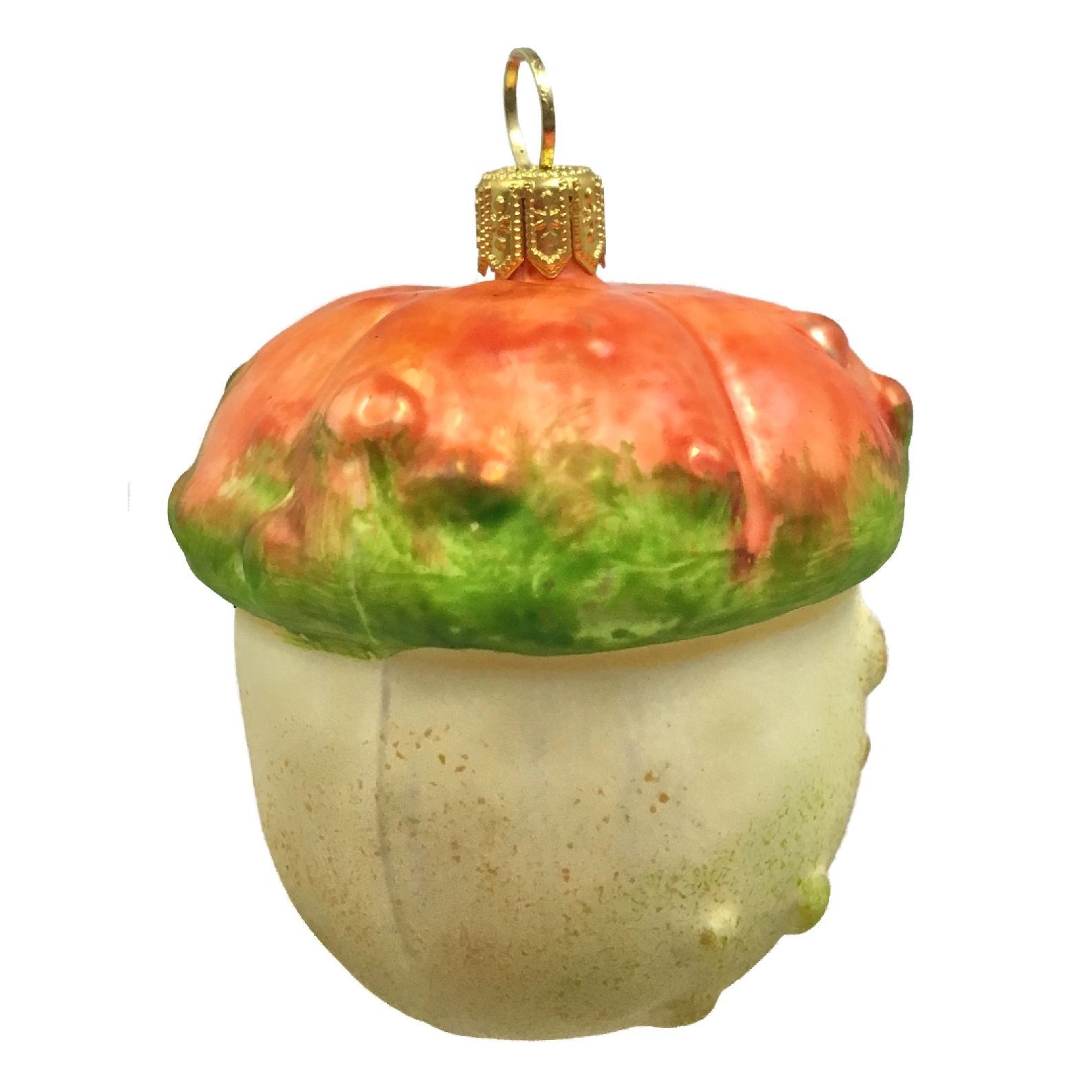 Pinnacle Peak Trading Company Turban Pumpkin Squash Polish Glass Christmas Tree Ornament Vegetable Fruit Food